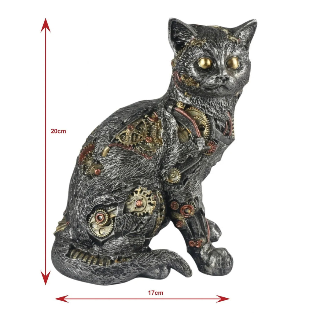 Steampunk Standing Cat 20cm