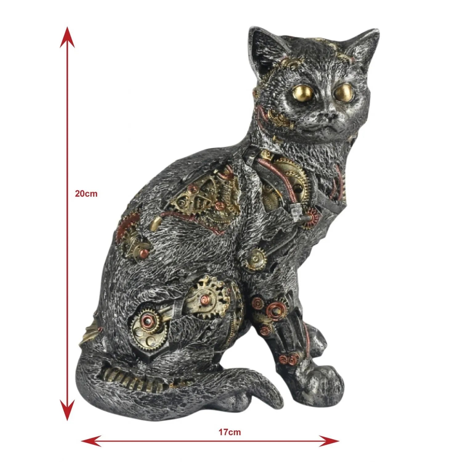 Steampunk Standing Cat 20cm