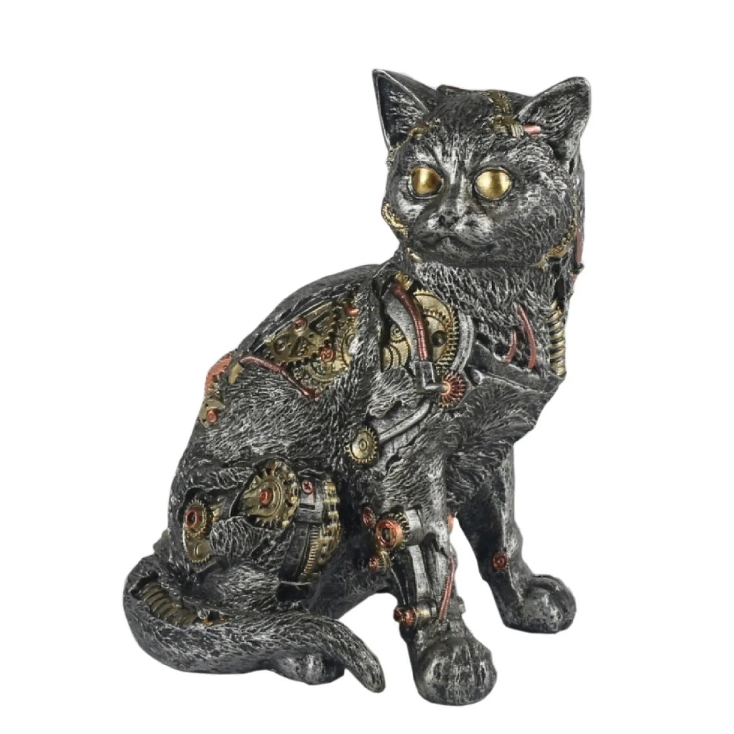 Steampunk Standing Cat 20cm