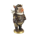 Statue of a pig in a steampunk outfit on a white background-Mystic-Cave