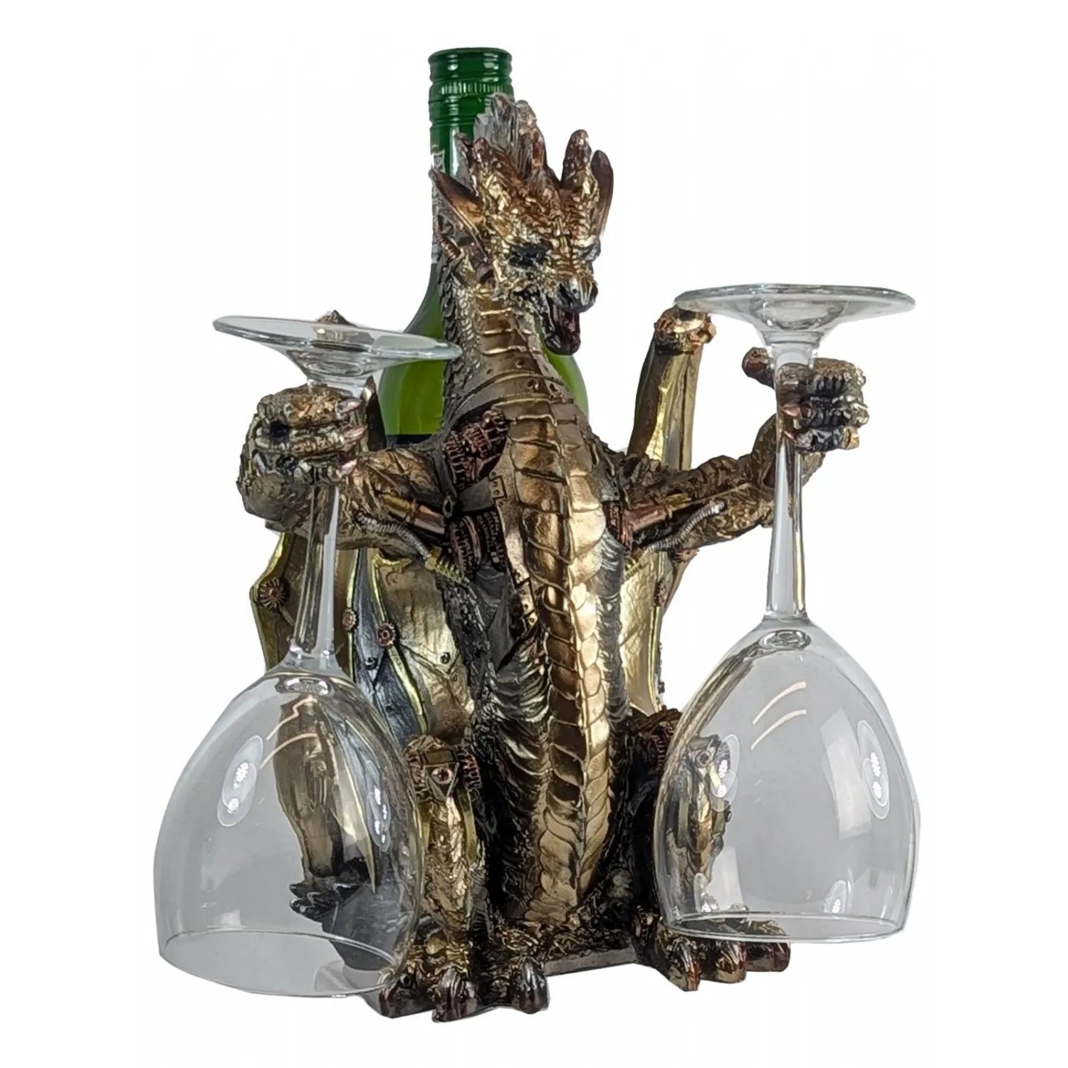 Steampunk Dragon Wine Holder - 29.5cm