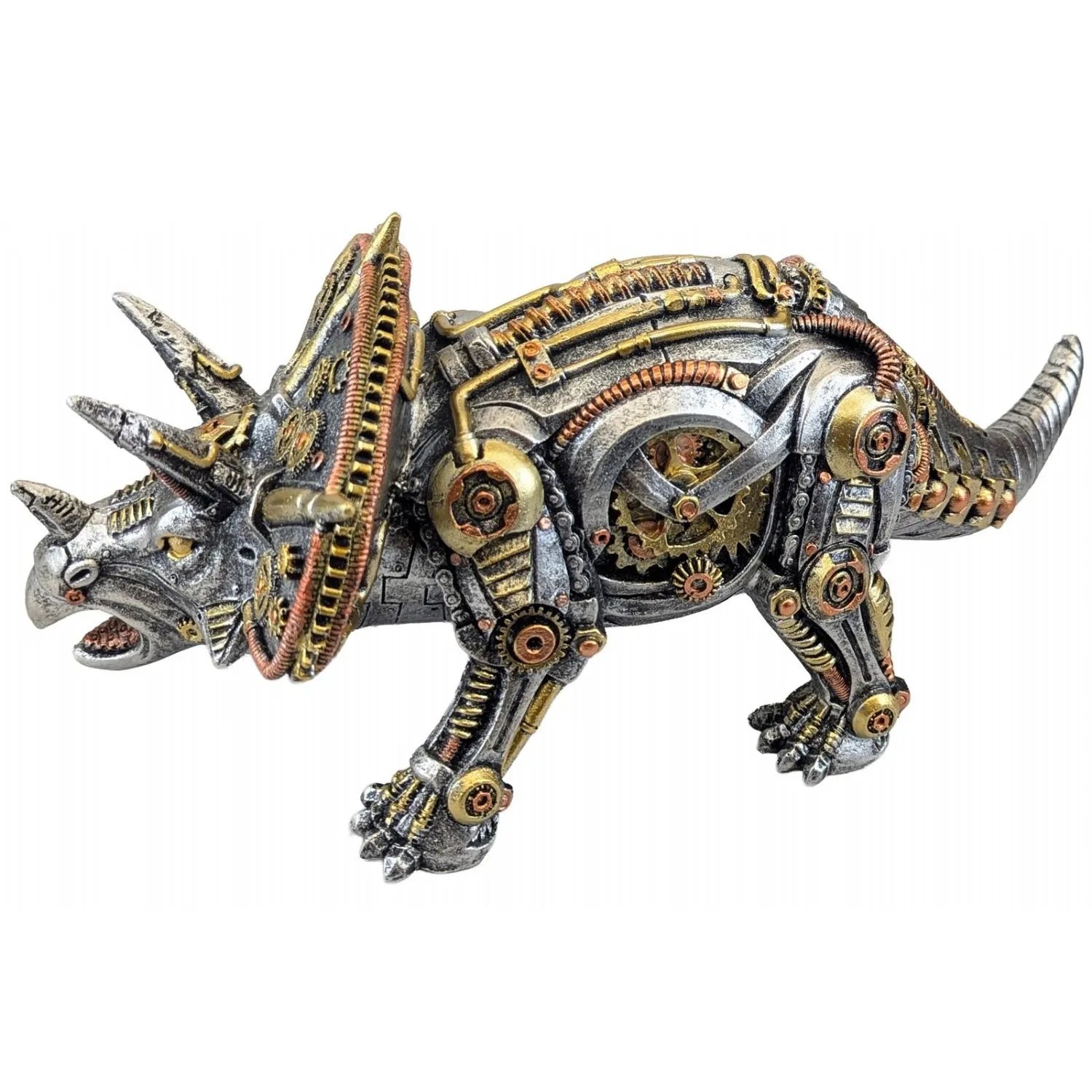 Steampunk Triceratops - 37.5cm Silver