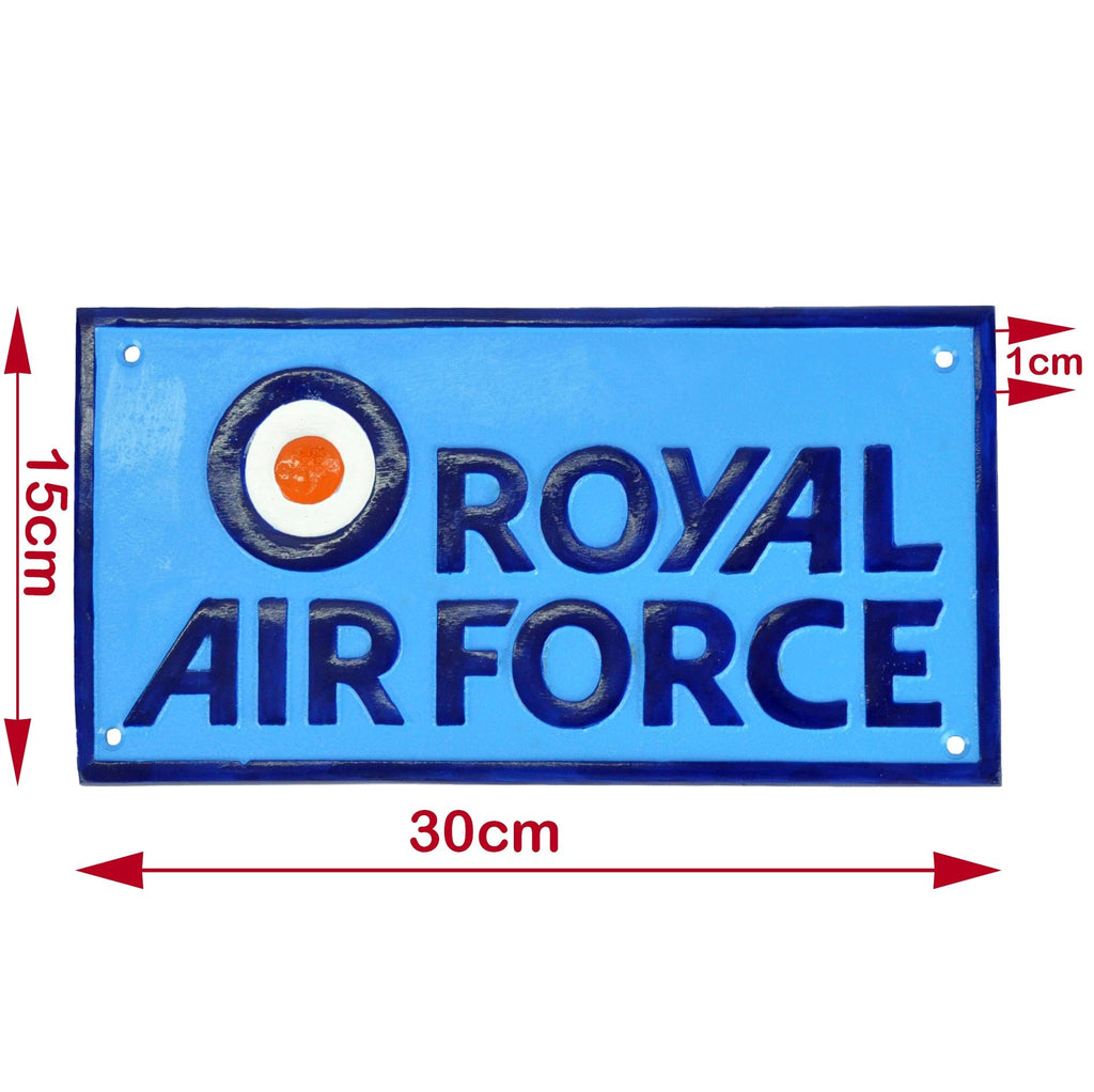 Royal Air Force Veteran Rectangular Wall Plaque - Cast Aluminium - 30cm