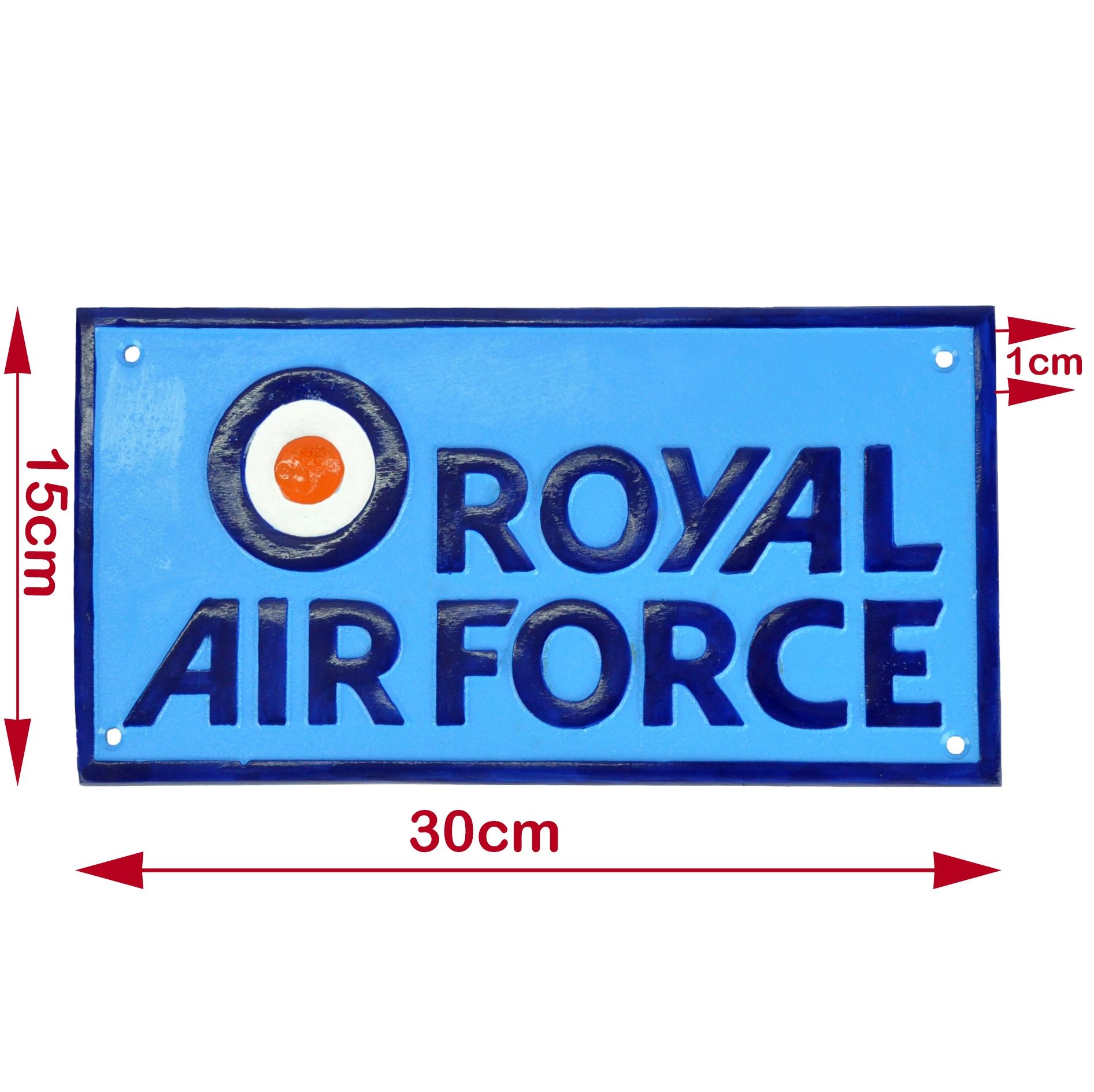 Royal Air Force Veteran Rectangular Wall Plaque - Cast Aluminium - 30cm