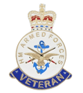HM Armed Forces Veteran Badge Wall Cast Iron Sign / Plaque - 25cm