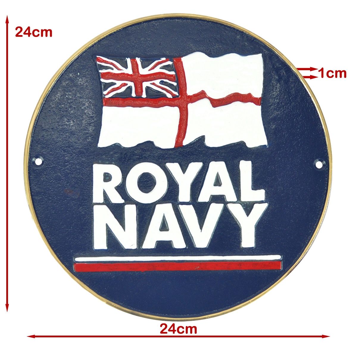 Royal Navy Cast Aluminium Wall Plaque - 24cm