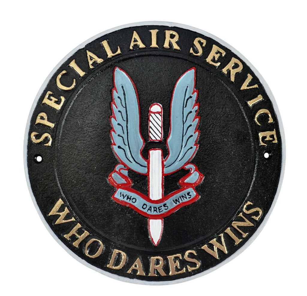 Special Air Service (SAS) Cast Iron Wall Plaque - 24cm