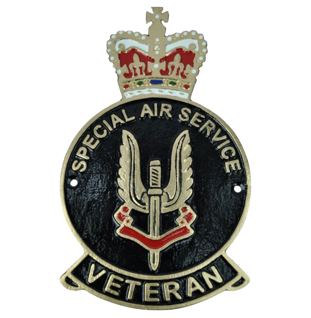 Special Air Service (SAS) Veteran Cast Aluminium Wall Plaque - 25cm