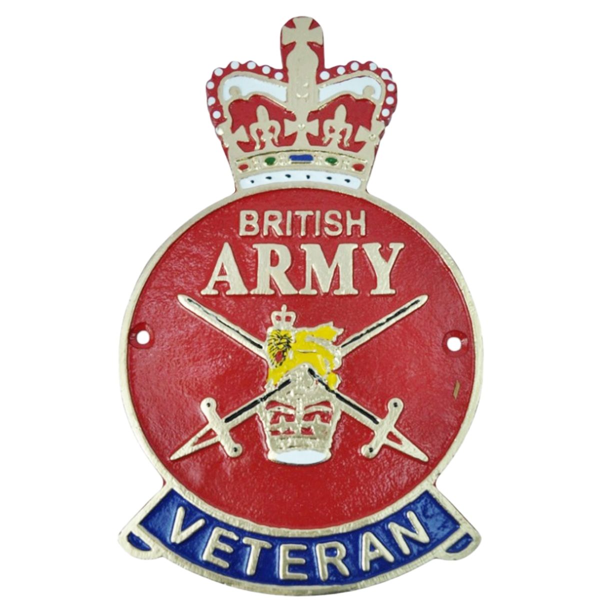 British Army Veteran Cast Aluminium Wall Plaque - 25cm