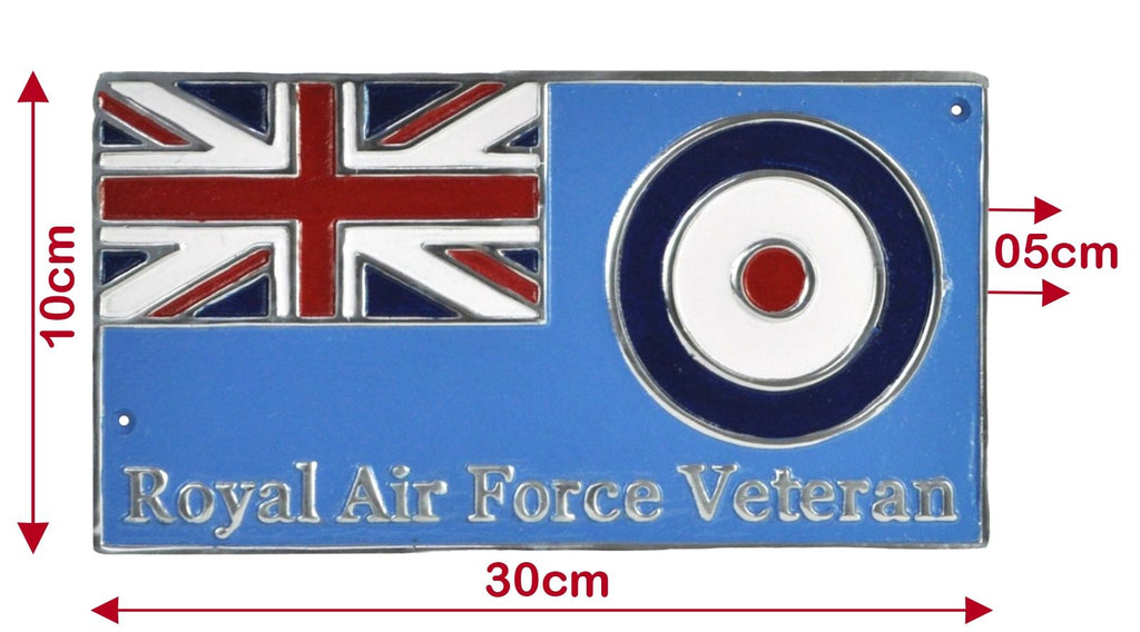 RAF Veteran Cast Aluminium Wall Plaque - 30cm