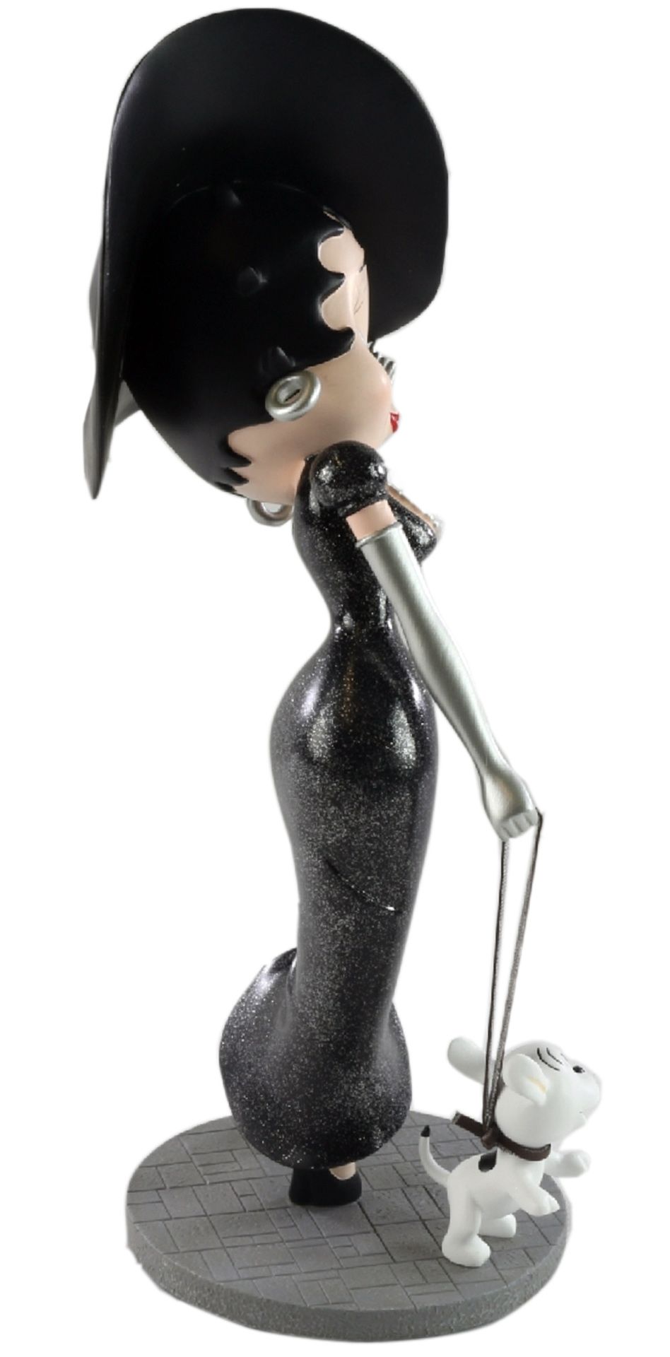 Betty Boop Walking Pudgy Black Glitter 34cm