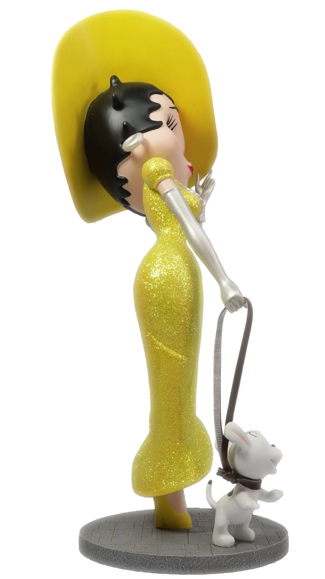 Betty Boop Walking Pudgy Yellow Glitter Dress 34cm