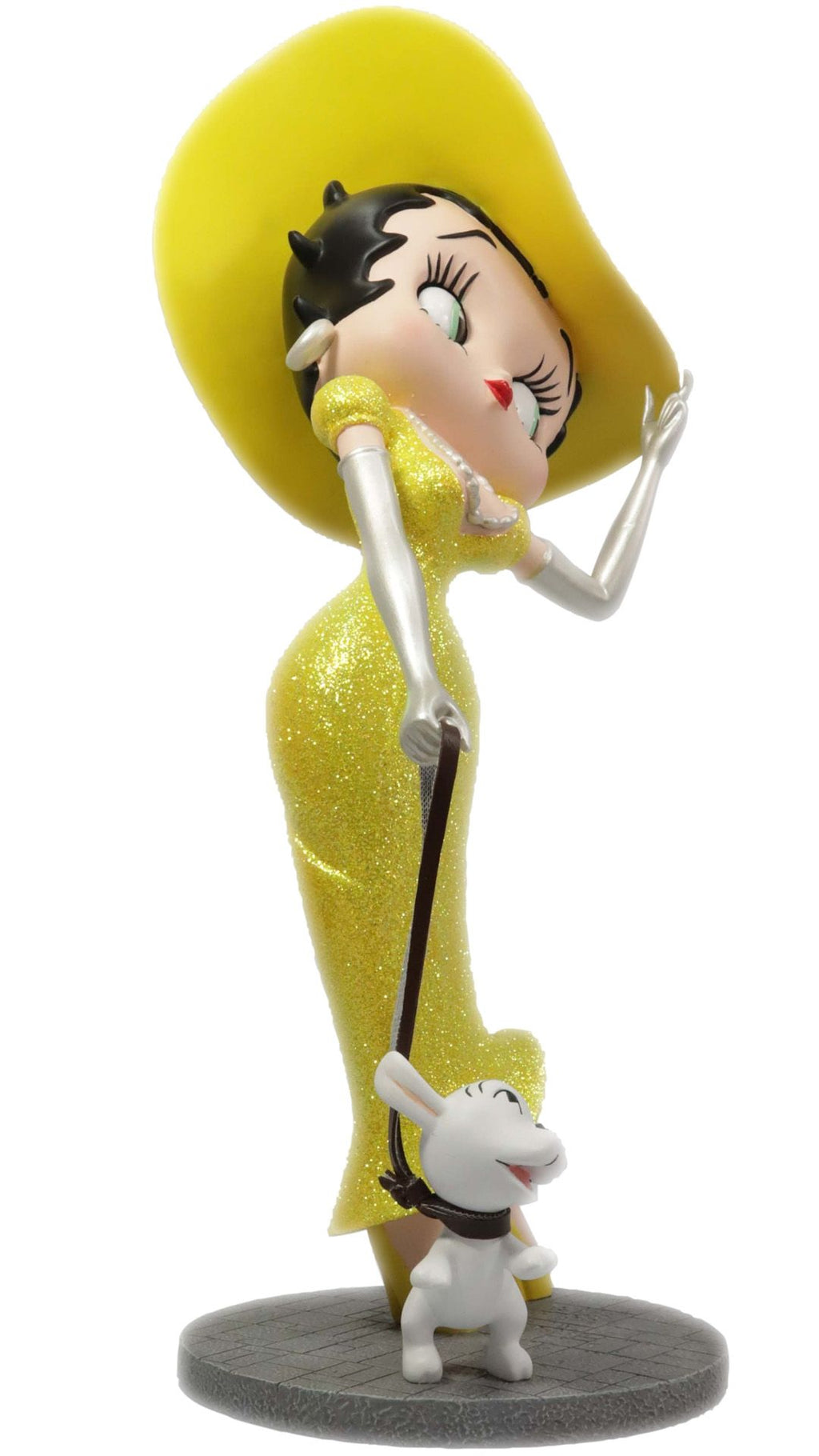 Betty Boop Walking Pudgy Yellow Glitter Dress 34cm