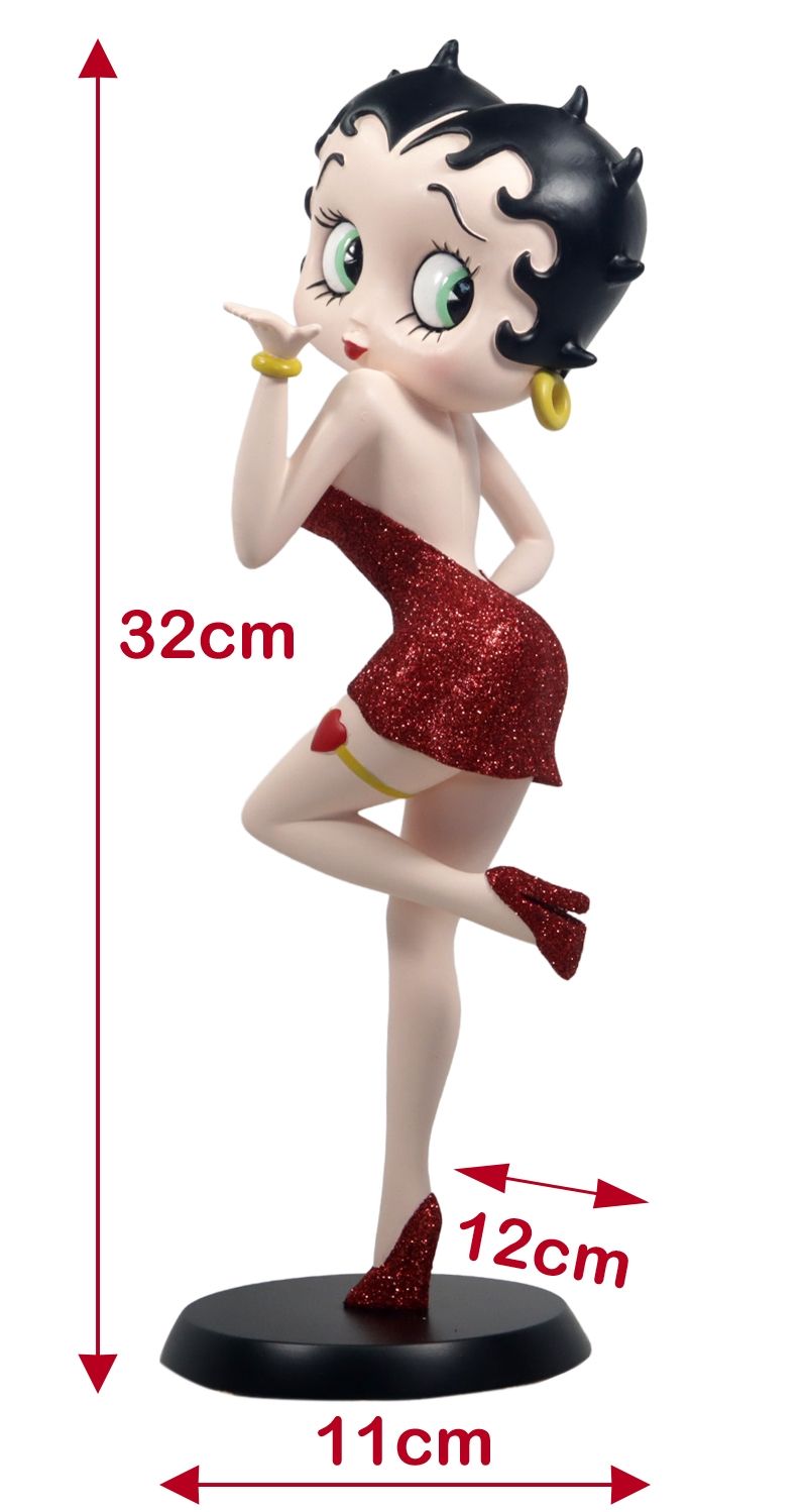 Betty Boop Blowing Kiss - Red Glitter Dress