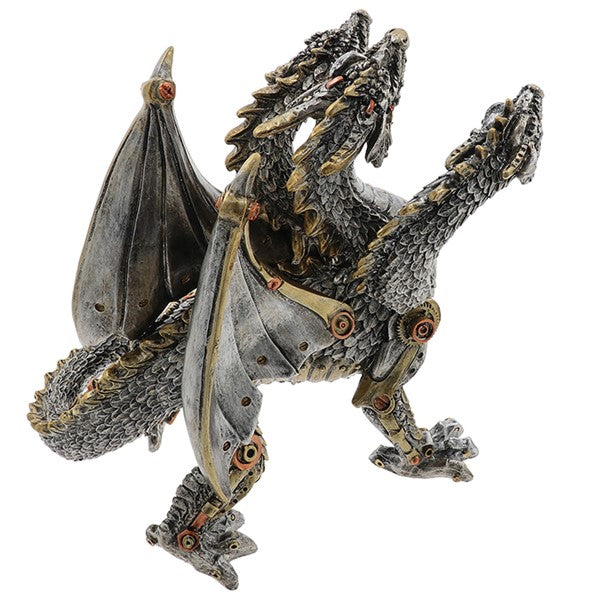 Steampunk 3 Headed Dragon Figurine