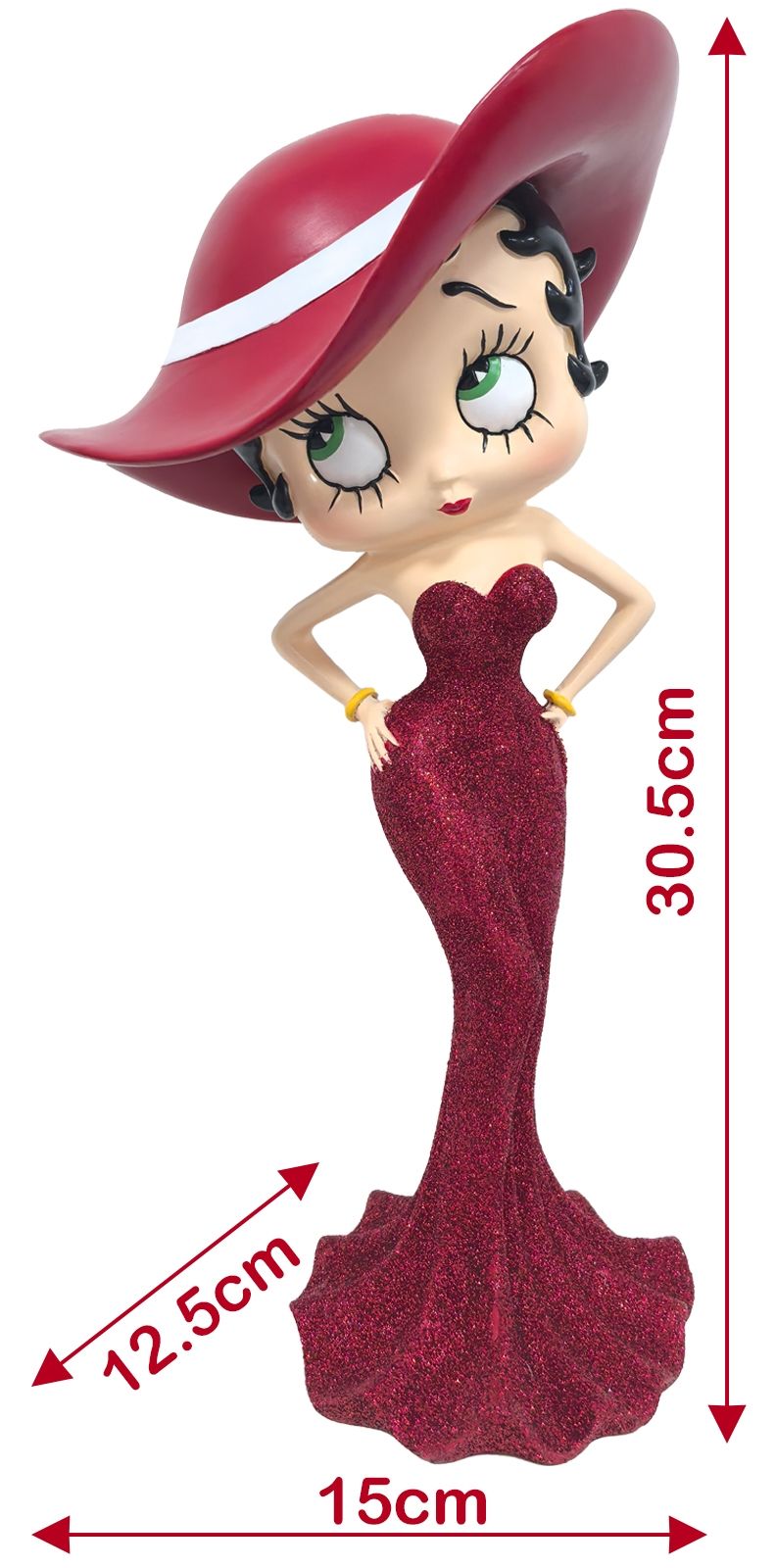Betty Boop Madame (Red Glitter)