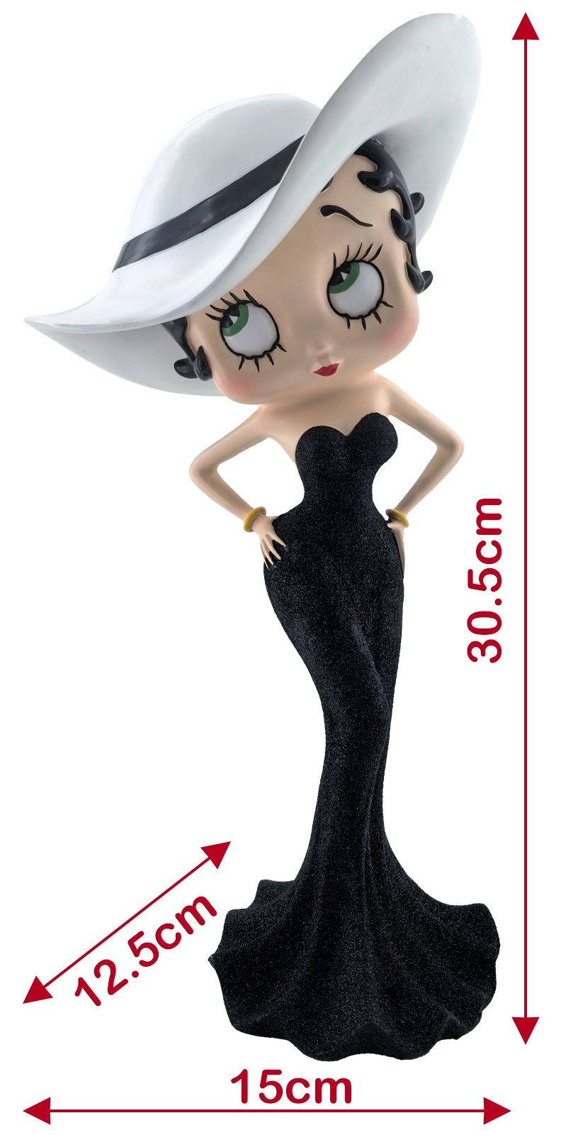 Betty Boop Madame Black Glitter 30.5cm