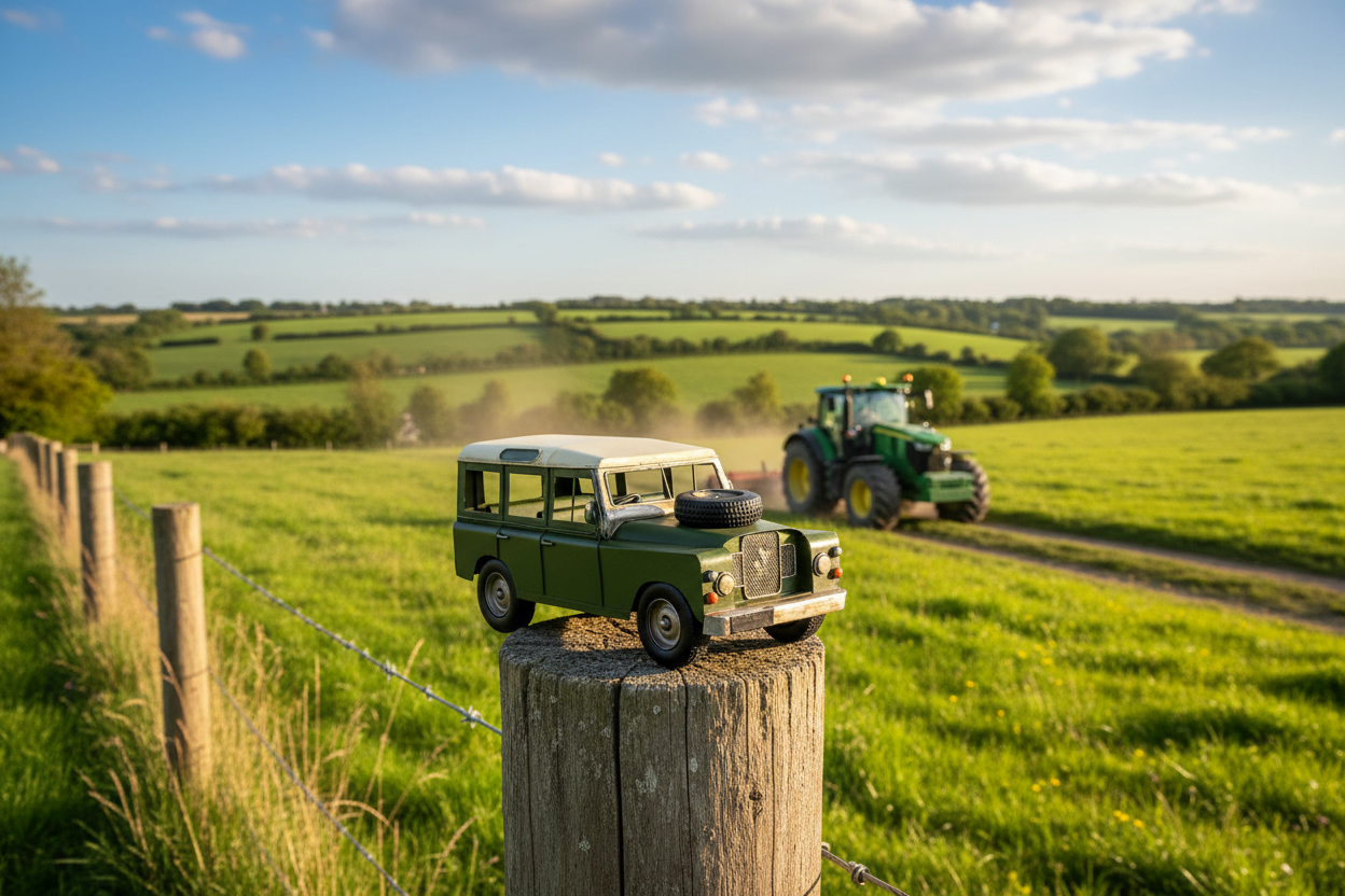 4x4 Station Wagon Farmer's Field Tractor Scene-Mystic-Cave