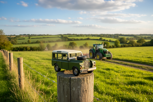 4x4 Station Wagon Farmer's Field Tractor Scene-Mystic-Cave