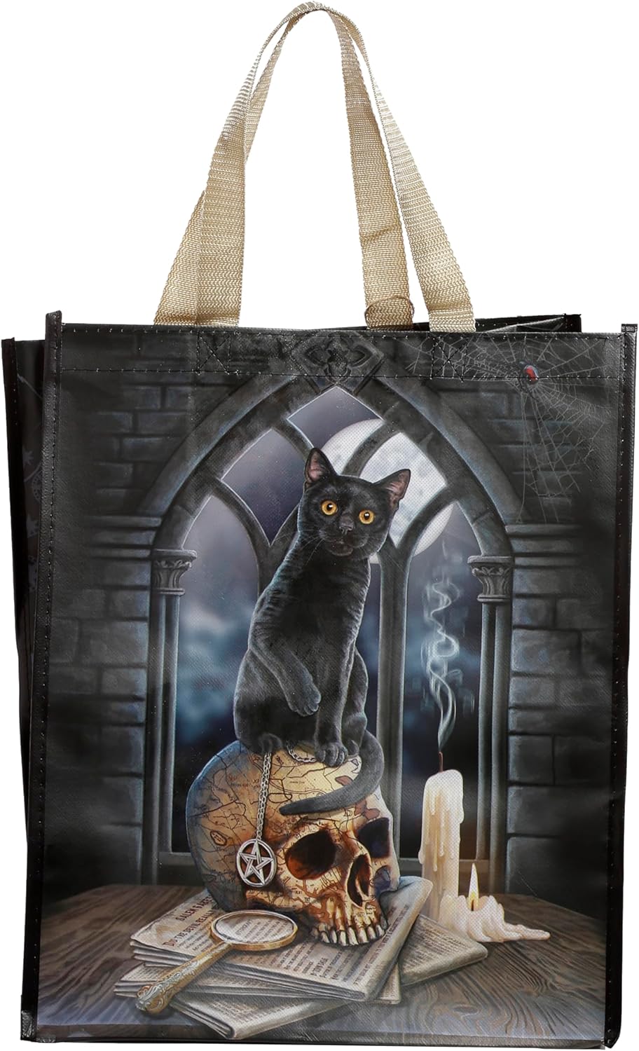 Puckator Lisa Parker Spirits of Salem Cat Reusable Shopping Bag