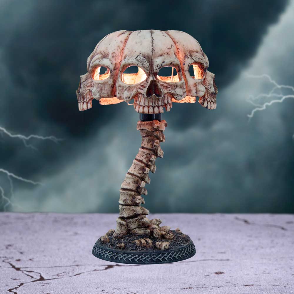 Atrocity Natural Bone Skull & Spine Lamp-Mystic-cave