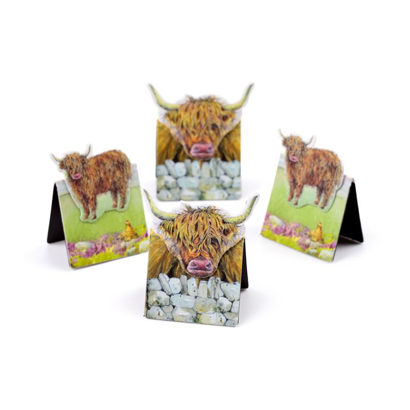 Jan Pashley Highland Coo Magnetic Bookmark Set