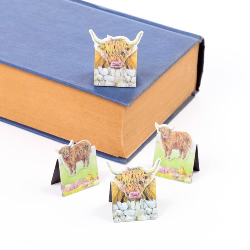 Jan Pashley Highland Coo Magnetic Bookmark Set