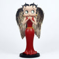 Betty Boop Angel in Red Robe with Antique Gold Wings 31cm
