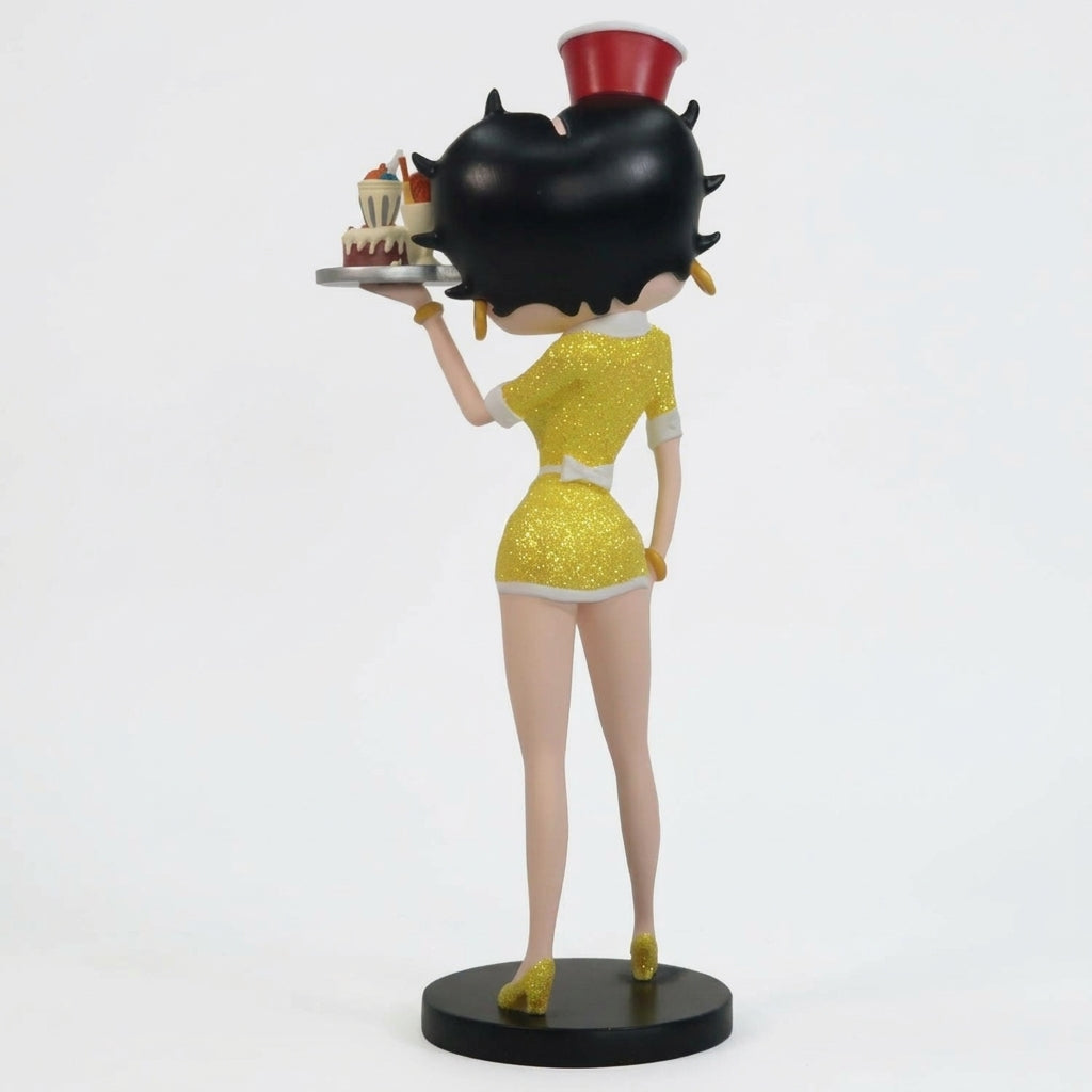 Betty Boop Diner Waitress Yellow Glitter Dress 31.5cm