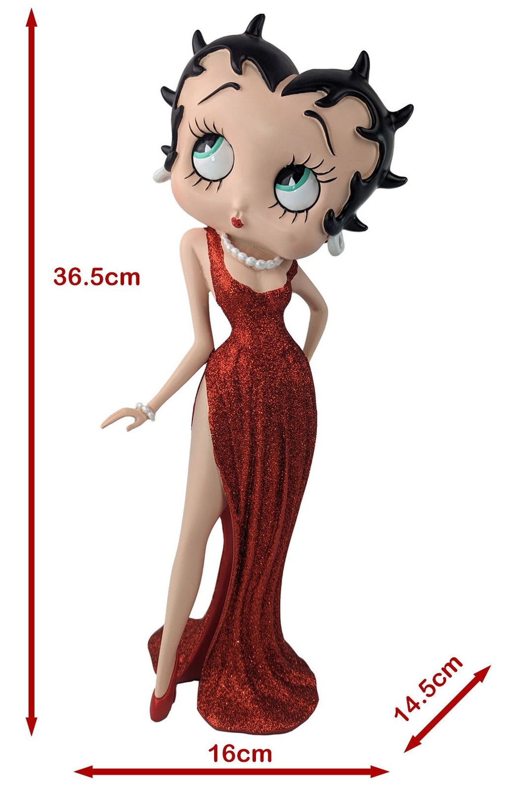 Betty Boop Evening Dress Red Glitter 36.5cm