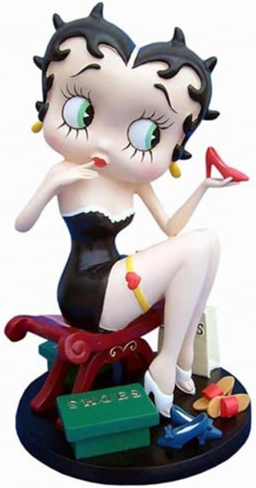 Betty Boop Fitting Shoes Black Dress Figurine 24cm