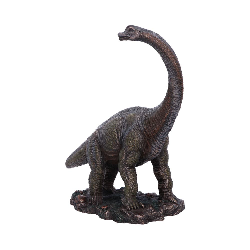 Bronze statue of a dinosaur on a black background-Mystic-Cave