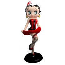 Animated character figurine in red outfit with black base on white background-Mystic-Cave