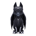 Black plush toy with wing accents on a white background-Mystic-Cave