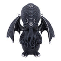 Black fantasy creature with bat wings and star symbols on a white background-Mystic-Cave