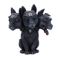 Black cat figurine with gothic accessories on a white background-Mystic-Cave