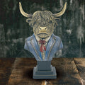 Funny Highland Cow Ornament – Novelty Animal Gift Bust-Mystic-cave