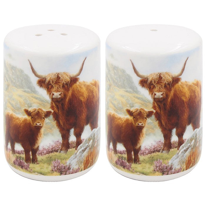 Highland Cow & Calf Salt & Pepper