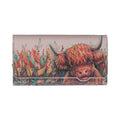Highland Cow Embossed Leather Purse-Mystic-Cave