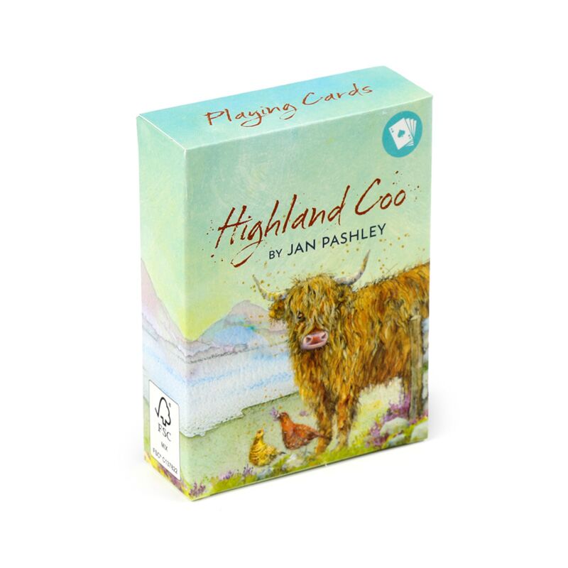 Jan Pashley Highland Coo Standard Playing Card Deck-Mystic-cave