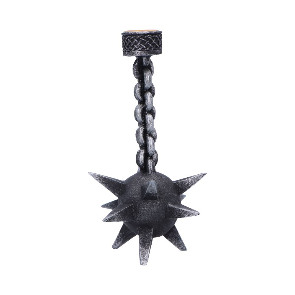 Decorative metal ball with chain on a white background
