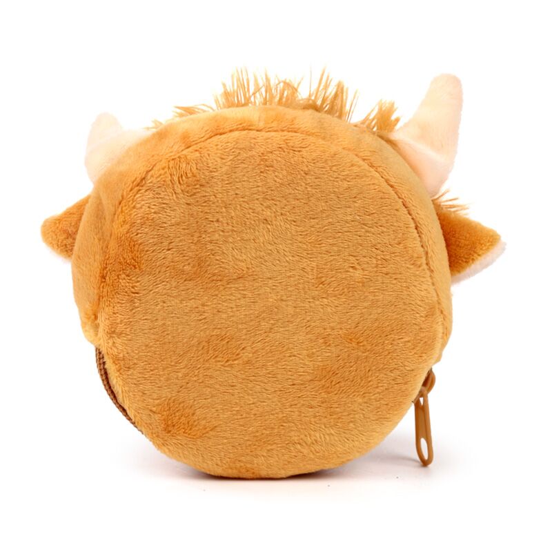 Highland Coo Cow Mini Change Plush Purse