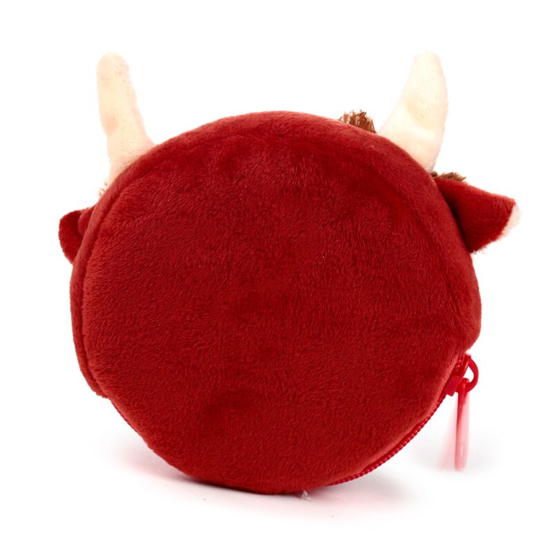 Highland Coo Cow Mini Change Plush Purse