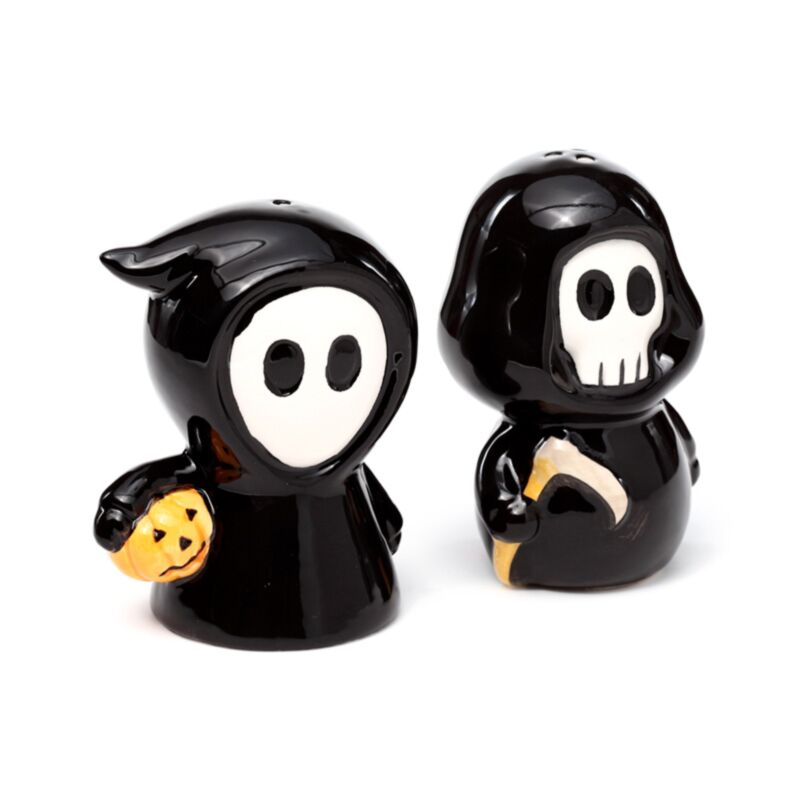 Skull Boy & Ghost Boy Ceramic Salt & Pepper Set-Mystc-Cave