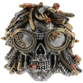 Decorative skull with steampunk elements on a white background-Mystic-Cave