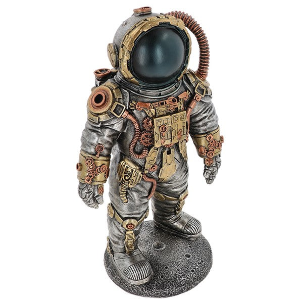 Steampunk-style astronaut figure on a white background