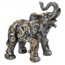 Steampunk Elephant - Silver Finish 22.5cm