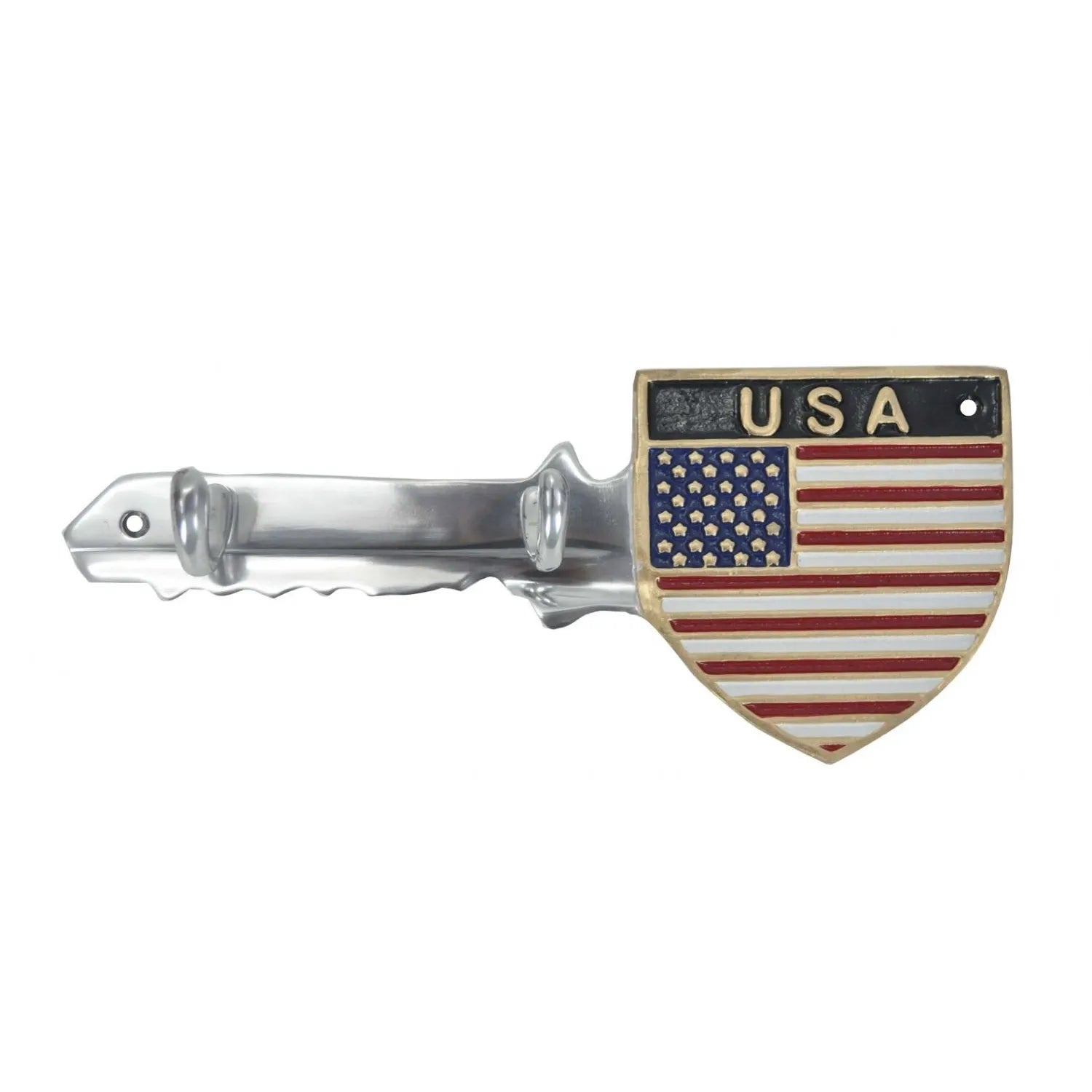 Key with American flag design on a white background