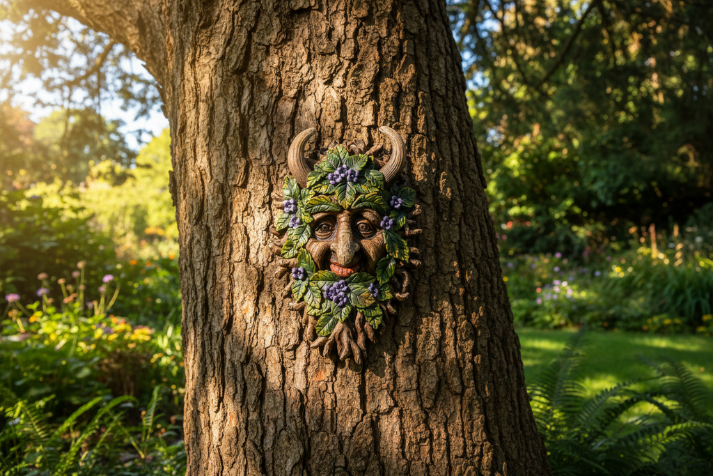 Alder Tree Spirit — mounted on tree in garden Mystic-cave