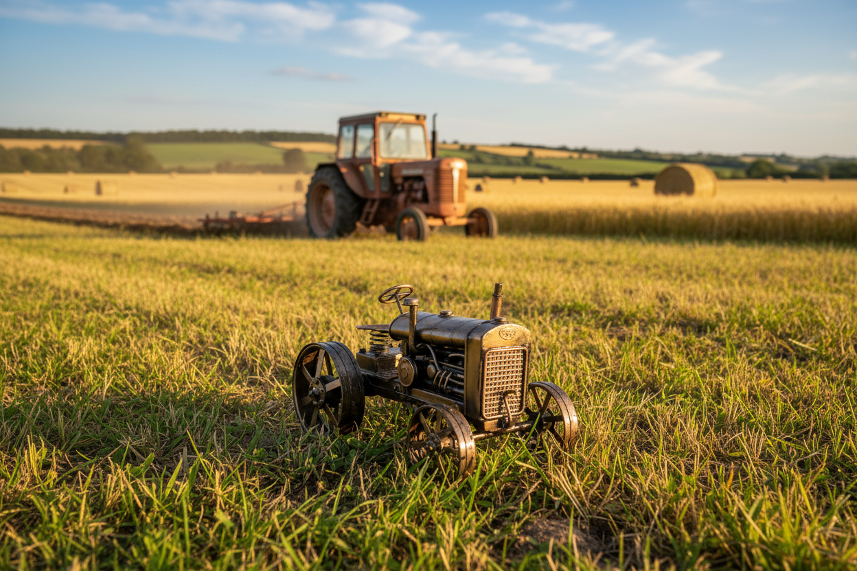 Allis Chalmers Tractor Countryside Scene-Mystic-Cave
